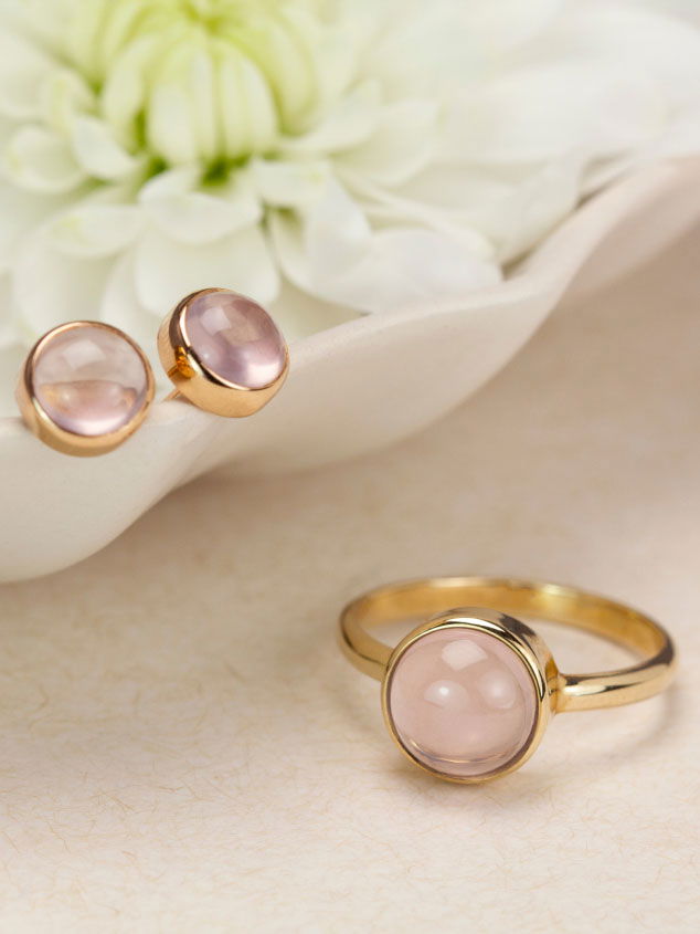 Bijou en quartz rose