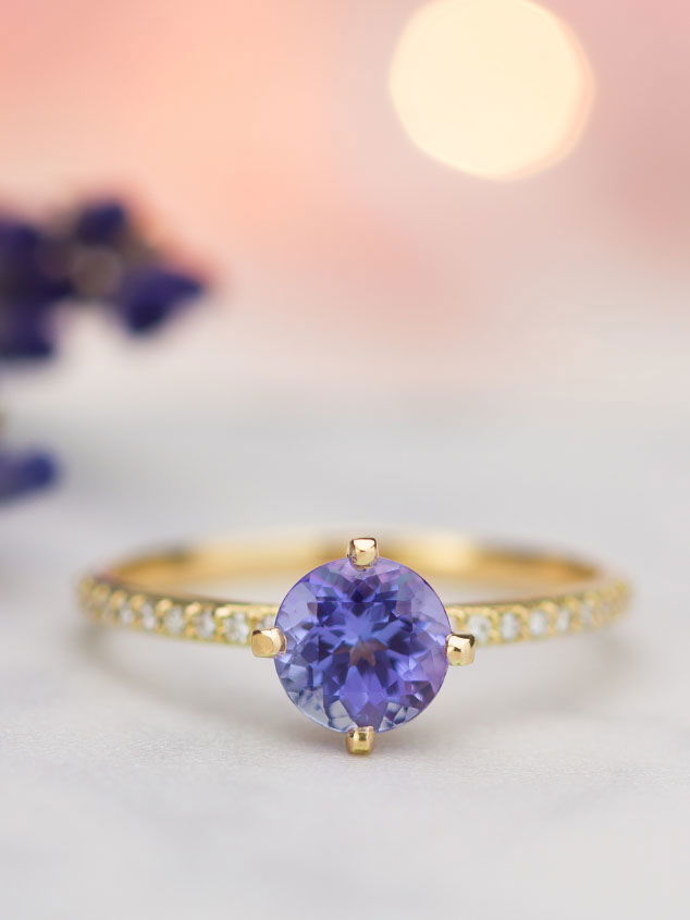 Bague en tanzanite
