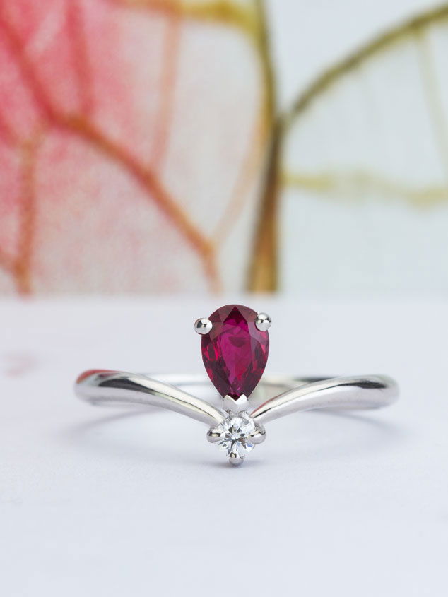 Bague en rubis