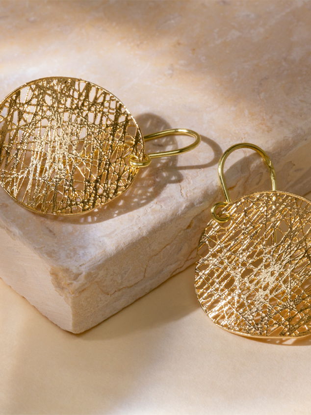 Pendants feuilles d'or