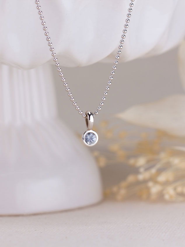 Solitaire Alva bleu tendre