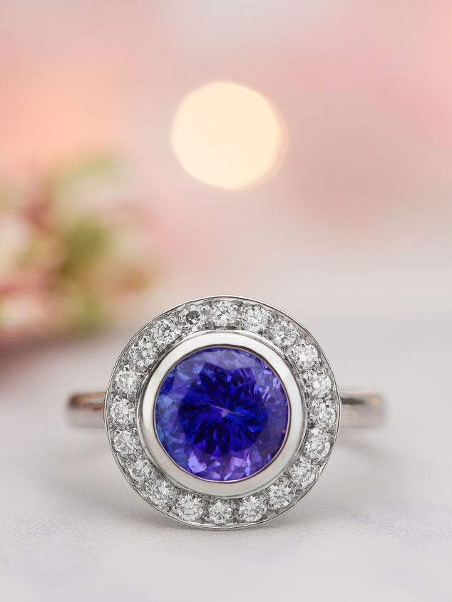 Bague en tanzanite