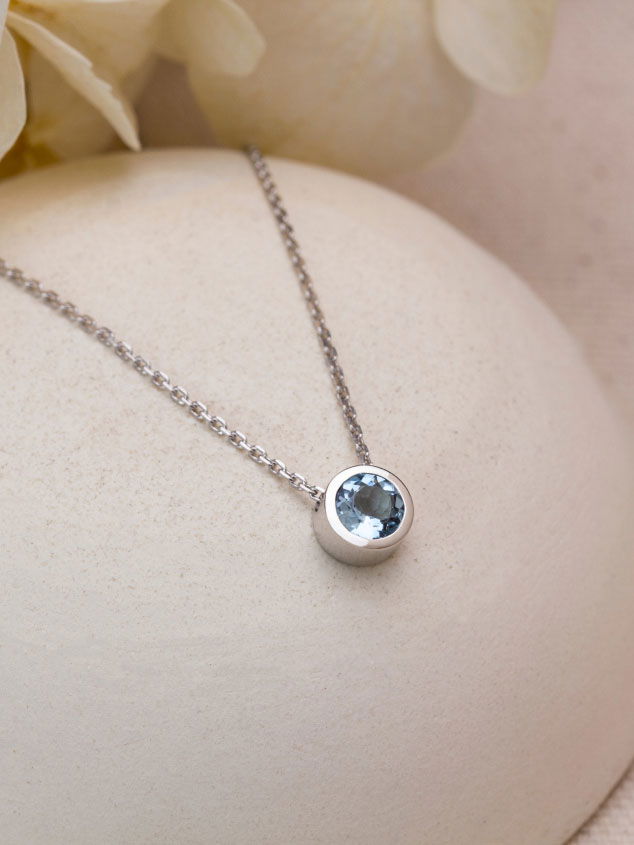 Collier en aigue-marine