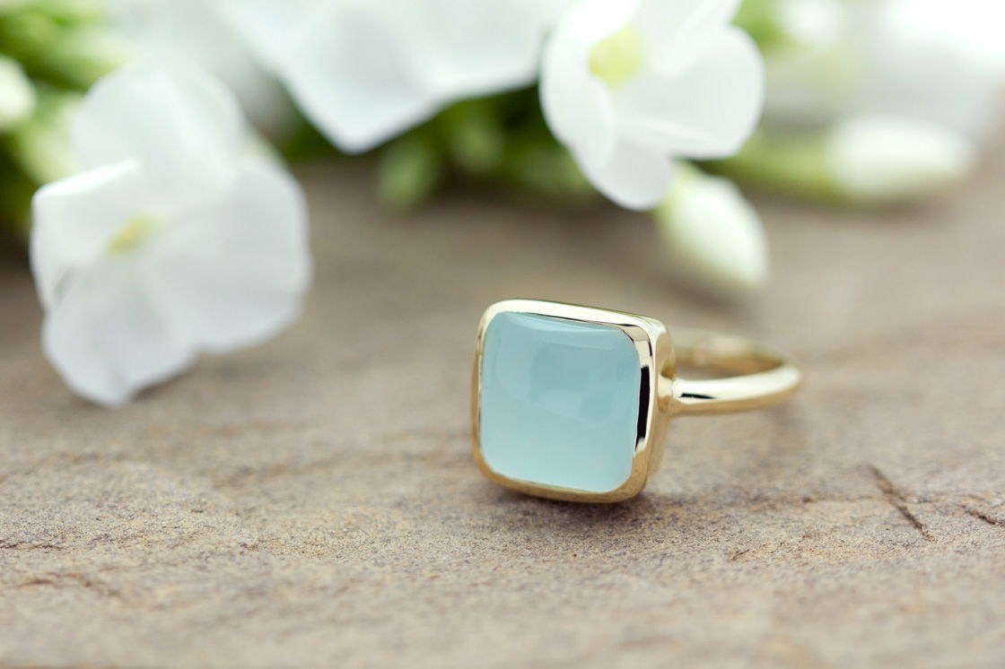 Bague Paradis Coussin Calcédoine