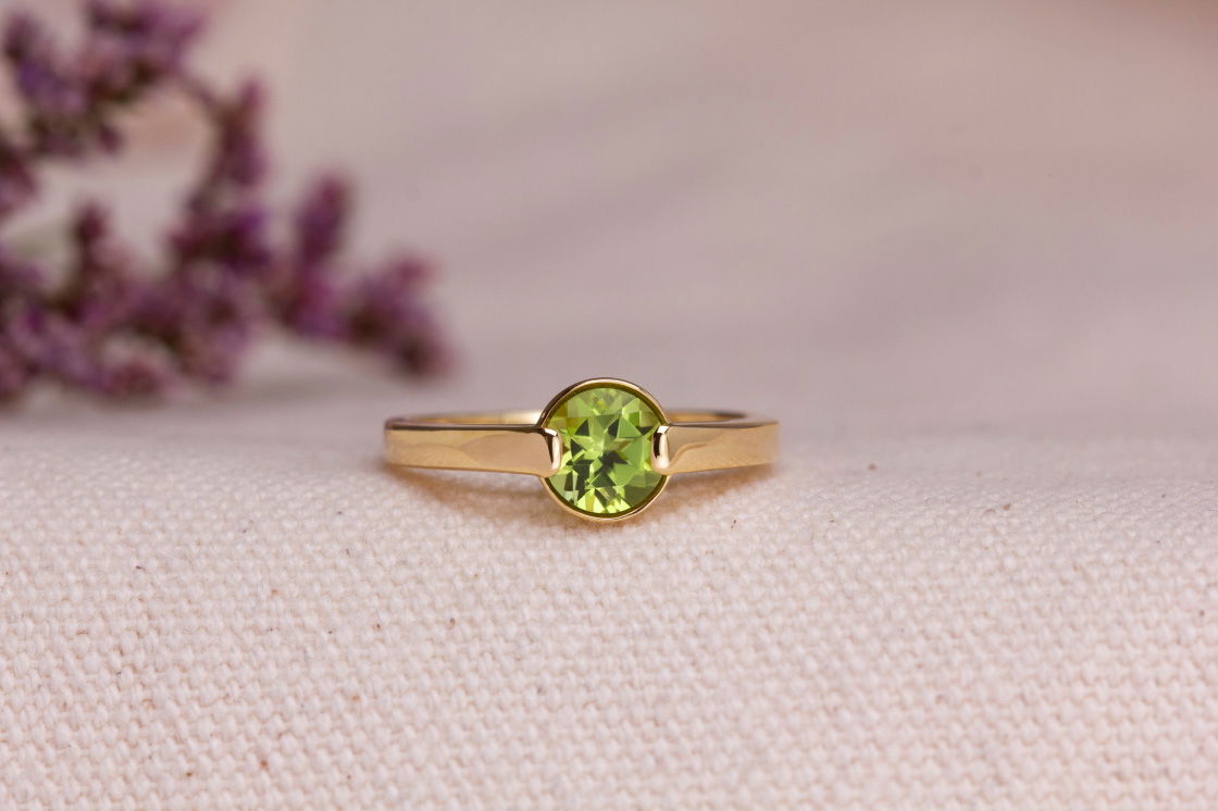 Solitaire Nymphéa Péridot